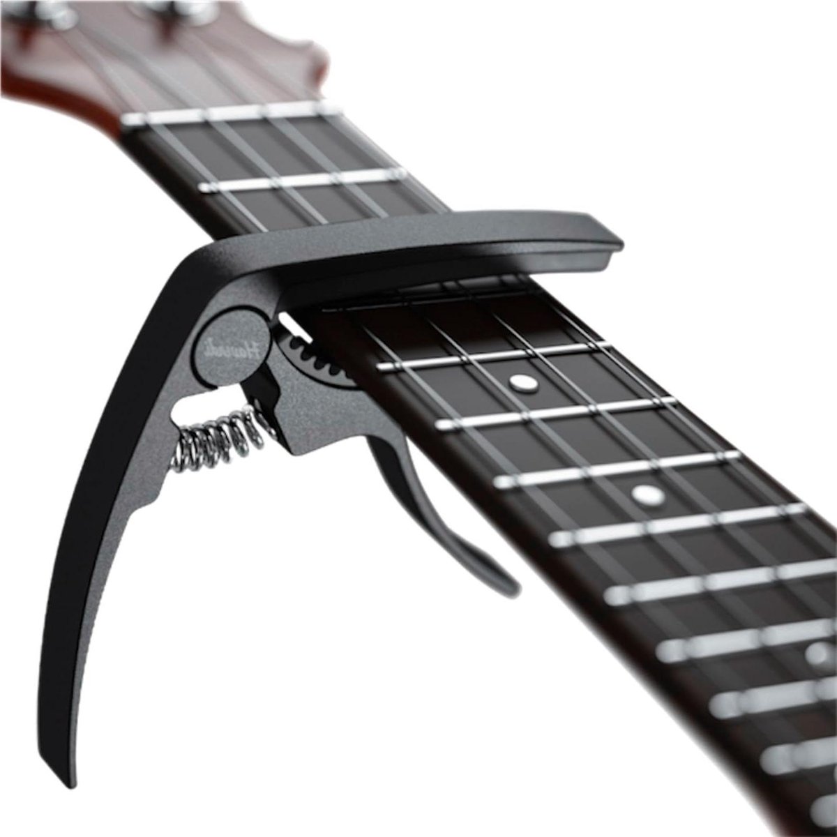 Gitaar Capo - Instrument Klem - Muziek Spelen - Universele Pasvorm - 3 Plectrums - Zwart