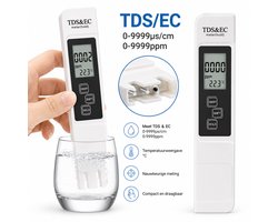 1 PC Witte Digitale Waterkwaliteit Tester TDS EC Meter Bereik 0 tot 9990 Multifunctionele Water Zuiverheid Temperatuur TEMP PPM Tester