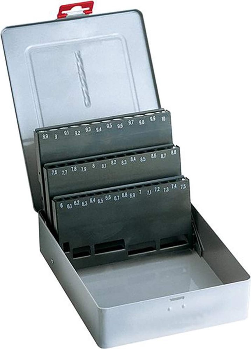Metalen Cassette - Boorbitjes Houder - Boren Organiseren - Leeg - 6-10mm - Zilver