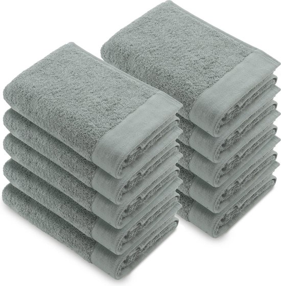 Walra Remade Handdoeken 50x100 cm - set van 10 - Zware kwaliteit 550 g/m2 - Jade