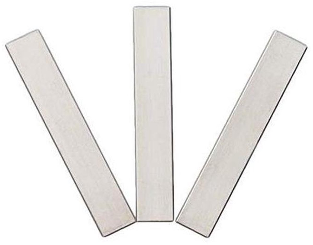 Bladveer - Platte veer - Mechanische toepassing - Dun en smal - 03 mm x 10 mm - Zilverkleurig