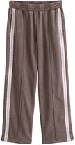 Next - Dames - Joggingbroek met wijde pijpen, wassing en kanten rand - Bruin