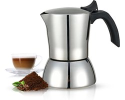 Koffiezetapparaat - Espresso Maker - Koffie Zetten - Inductie Geschikt - 4 Kopjes - Roestvrij Staal