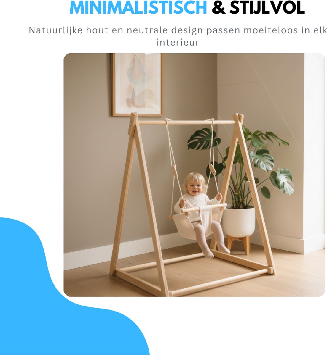 Livista Houten Babyschommel - Inklapbaar thumbnail 5