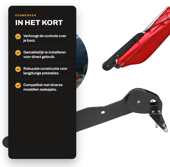 Roer voor Vissersboot - Stuurroer Viskajak - Vane Roer Set - Zeekajaks Accessoire — afbeelding 2