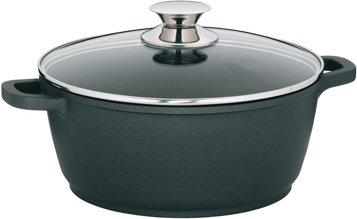Braadpan Aluminium - Kookpan - Maaltijden Bereiden - Greblon C3 Coating - 1.7 Liter - Zwart
