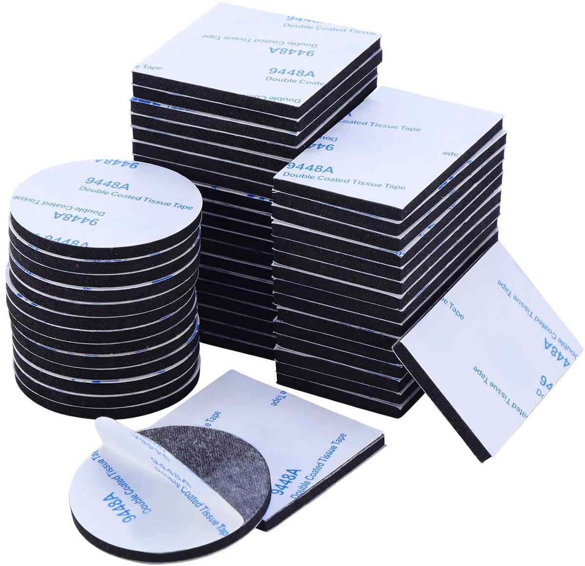 Dubbelzijdige Schuimpads - Zelfklevende Pads - Bevestigen van Objecten - Waterdicht Sterk Klevend - 60 Stuks - Zwart