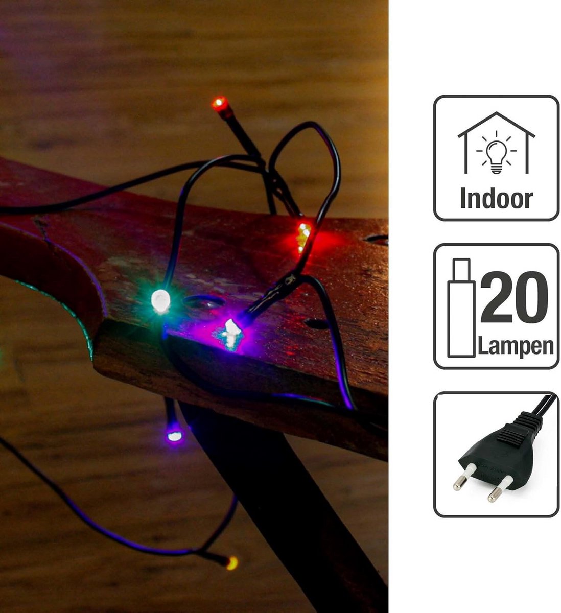 Lichtsnoer met LEDs - Decoratieve ketting - Sfeervolle verlichting - Klassiek warm wit - 285 meter - Groen — cadeau in Wonen & Interieur - foto 6