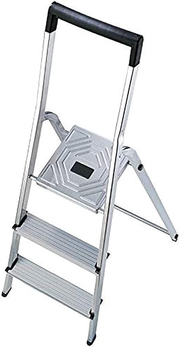Aluminium Huishoudtrap met 3 Treden - Lichtgewicht en Veilig