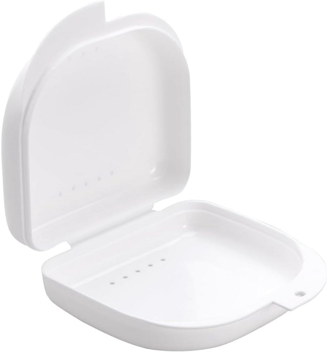 Prothese Doos - Retainer Houder - Hygiënisch Opbergen - Ventilatie Systeem - 2 stuks - Wit