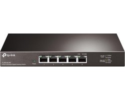 Ethernet LAN Switch - Netwerk Hub - Snelle Netwerkverbinding - Vijf 2.5 Gigabit Poorten - 40 Gbps Capaciteit - Zwart