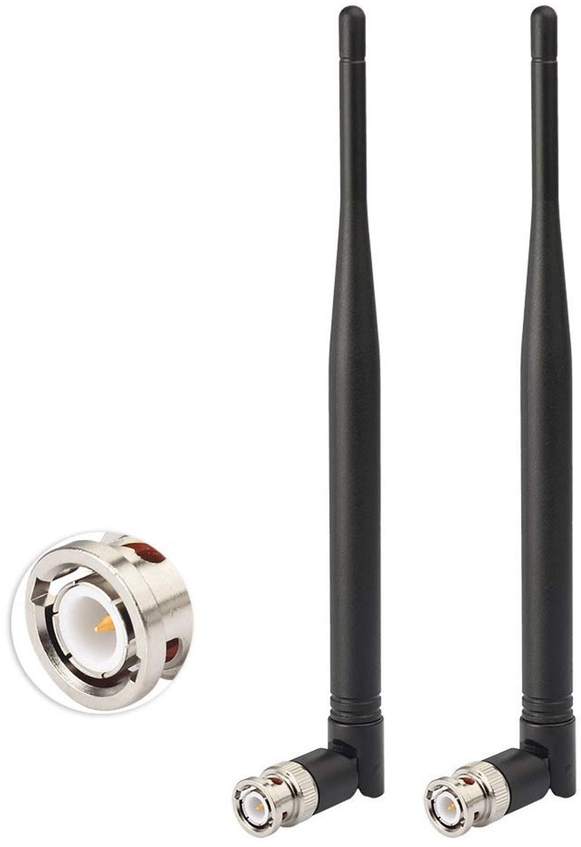 433 MHz Antenne - Radioantenne BNC - Signaal Ontvangen - Kantelbaar Ontwerp - 3dBi - Zwart