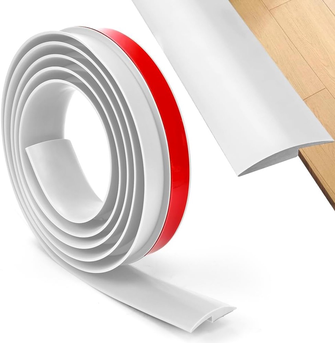 PVC Overgangsprofiel - Zelfklevend - Voor Laminaat, Vinyl en Tapijt - Wit 2 meter 35 mm