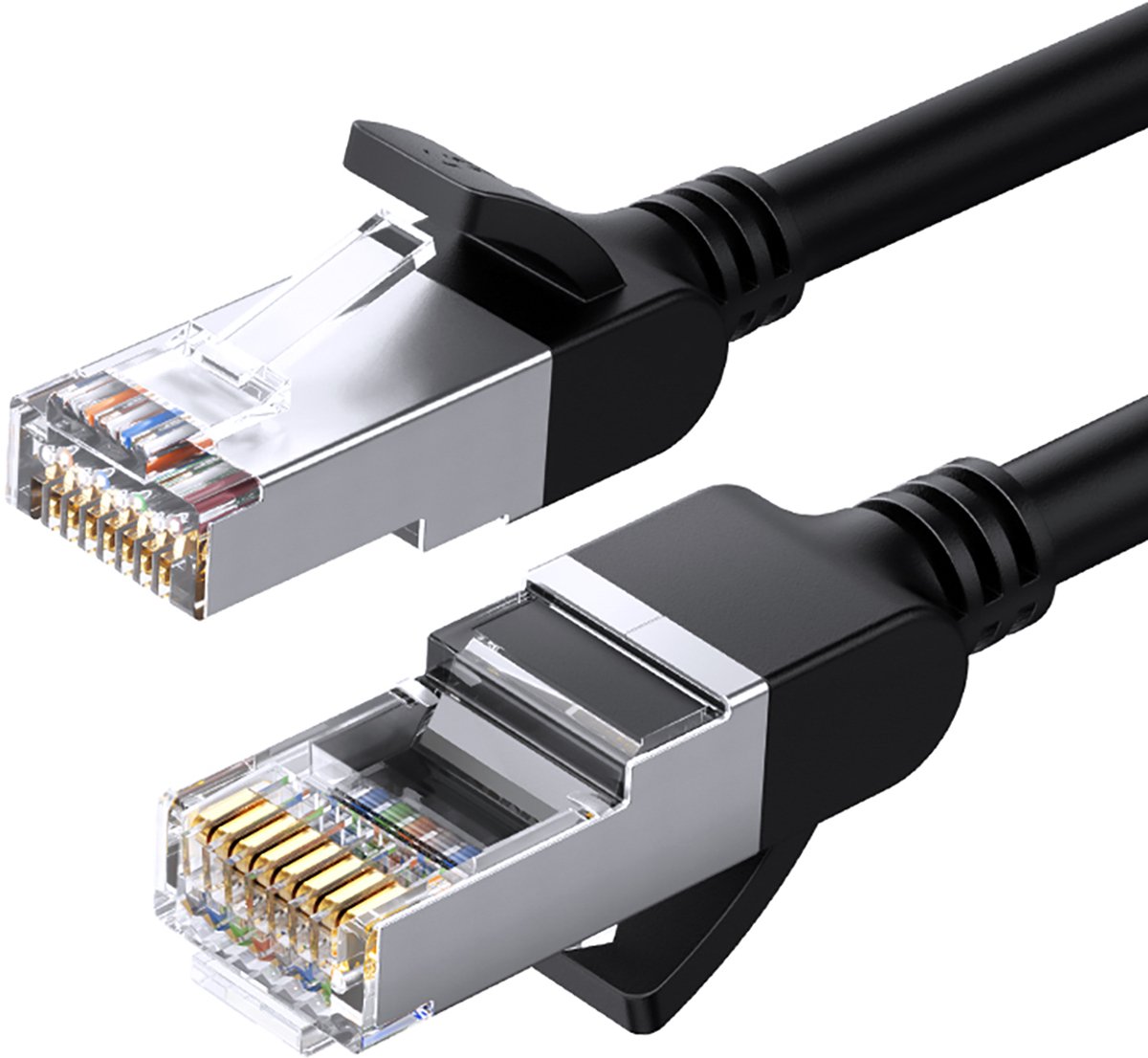 Ugreen - Internetkabel - Ethernet kabel - Cat6 - Tot 1000 Mbps - 0,5 Meter - Ronde kabel - Zwart