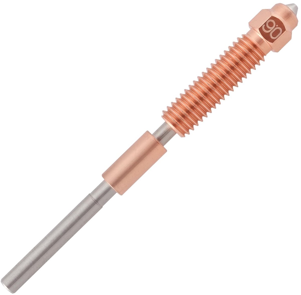 Dailygoods- 3D Printer Nozzles 0,6mm - Totale Lengte 65,4mm - Compatibel met K1 Max/K1C/Unicorn/Ender-3 V3 - Chrome Zirkonium Koper - Gehard Staal - Volledig Metalen Ontwerp - 3D Printer Mondstuk