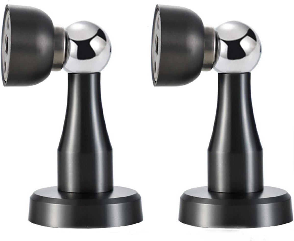Magnetische Deurstopper - Deurvanger - Deur Open Houden - Roestvrij Staal - Set van 2 - Grijs
