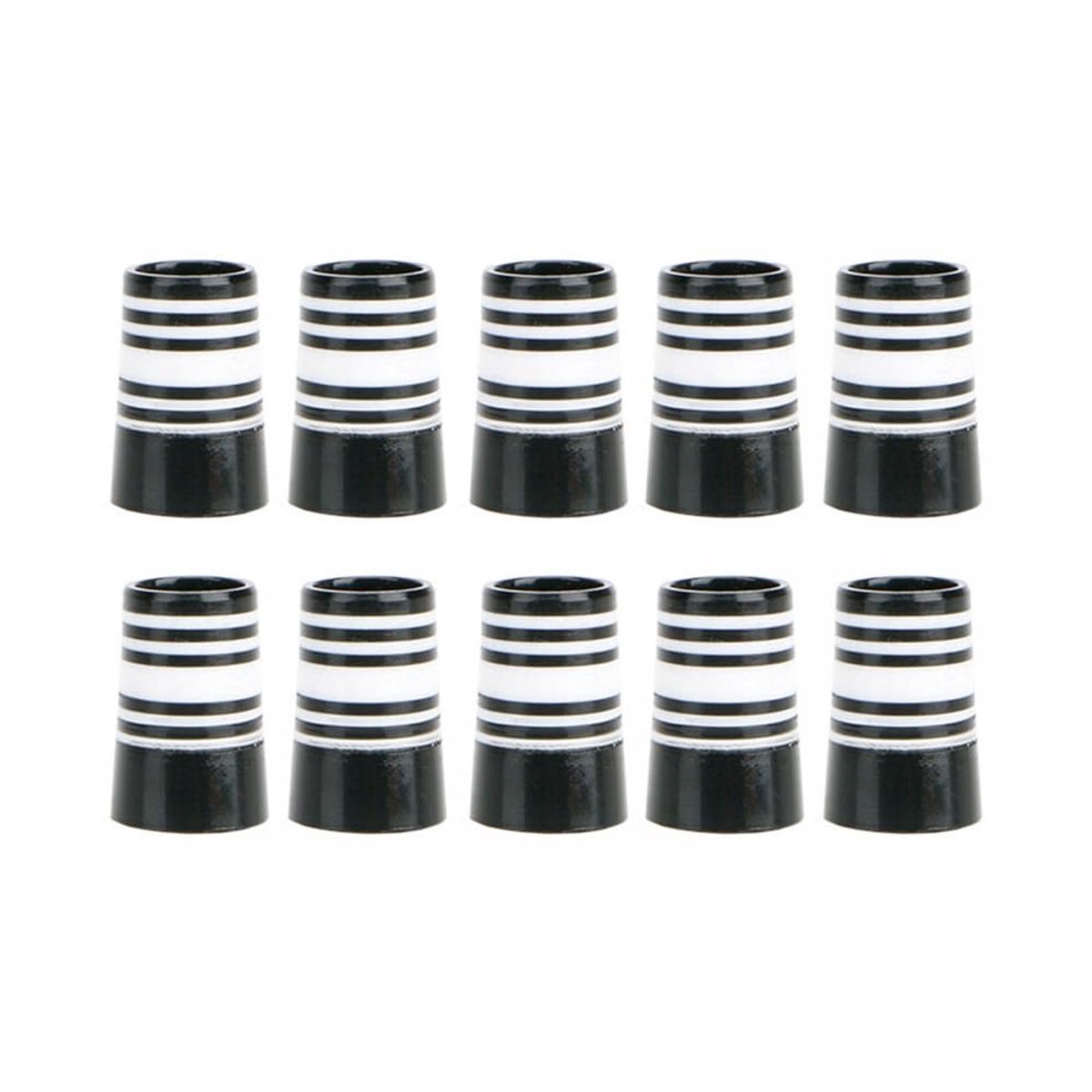 Set van 10 golfclubhoofden, multi-ring golfconuskoppen, Geschikt voor de meeste merken ijzers (zwart en wit)