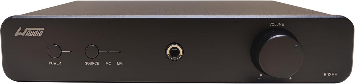 Phono Voorversterker - Platen Speler - Hoge Geluidskwaliteit - MM MC Compatibel - 21x14x4 cm - Zwart