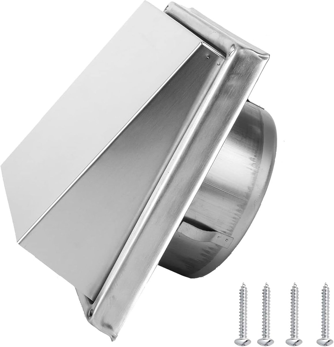 Ventilatie Rooster - Afvoerluchtrooster - Buitenlucht Toevoer - Insecten Bescherming - 125 mm Diameter - Zilverkleurig