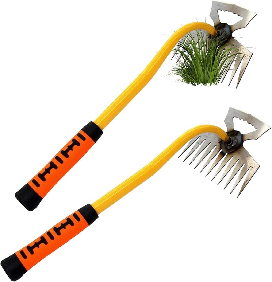 Onkruidgereedschap - Handschoffel Hark - Tuinonderhoud Wieden - Hol Ontwerp Arbeidsbesparend - 33 cm Lengte - Zwart Handvat