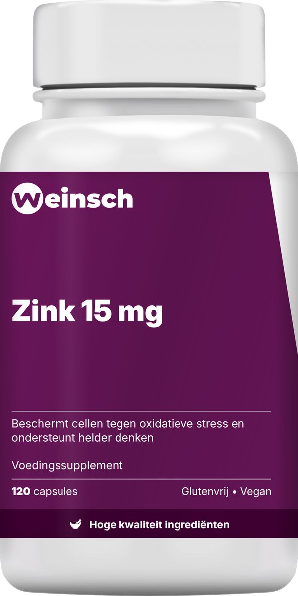 Weinsch Zink 15 mg | 475mg | 120 capsules