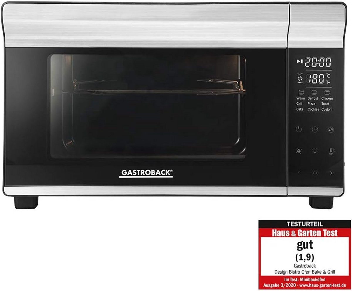 Mini Oven Bakoven Grill Veelzijdig Koken Cool Touch Behuizing 26 Liter Zilver Zwart