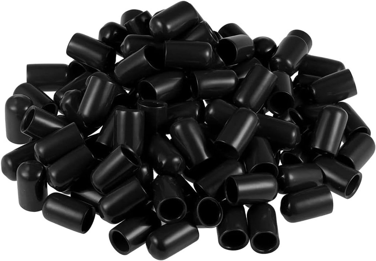 Dailygoods- Eindkappen 10mm - Rubber/ Vinyl - Bescherming - 100 Stuks - Duurzaam/ Zacht - Eenvoudig te installeren - Afdekkappen