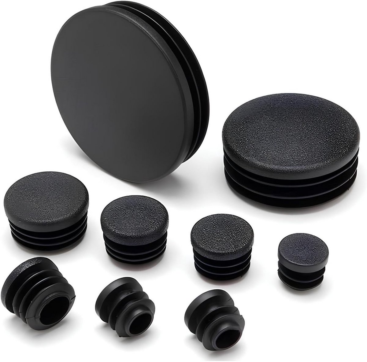 Lamellenstop Rond - Dop Voetjes - Meubels Beschermen - Anti-kras Anti-slip - 16 mm - Zwart