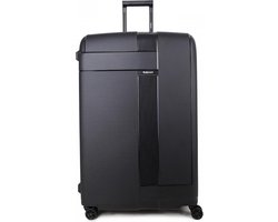 Decent TRANSIT Spinner TSA Reiskoffer vaste sluiting 135 liter - Grote maat koffer 82 × 54 × 32,5 - Reiskoffer met wielen - Lichtgewicht koffer - Zwart