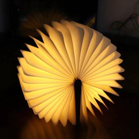 LED Faltbare Boeklamp - USB Oplaadbaar - Warmwit Stille Nachtlamp - 360° Draaibaar - Sfeerverlichting voor Nachtkastje & Lezen — afbeelding 4