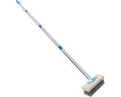 Heavy Duty Bezem – Terrasschrobber Buiten – Hardnekkige Vlekken Verwijderen – Roestvrij Staaldraad – 20 cm – Grijs Heavy Duty Bezem – Terrasschrobber Buiten – Hardnekkige Vlekken Verwijderen – Roestvrij Staaldraad – 20 cm – Grijs