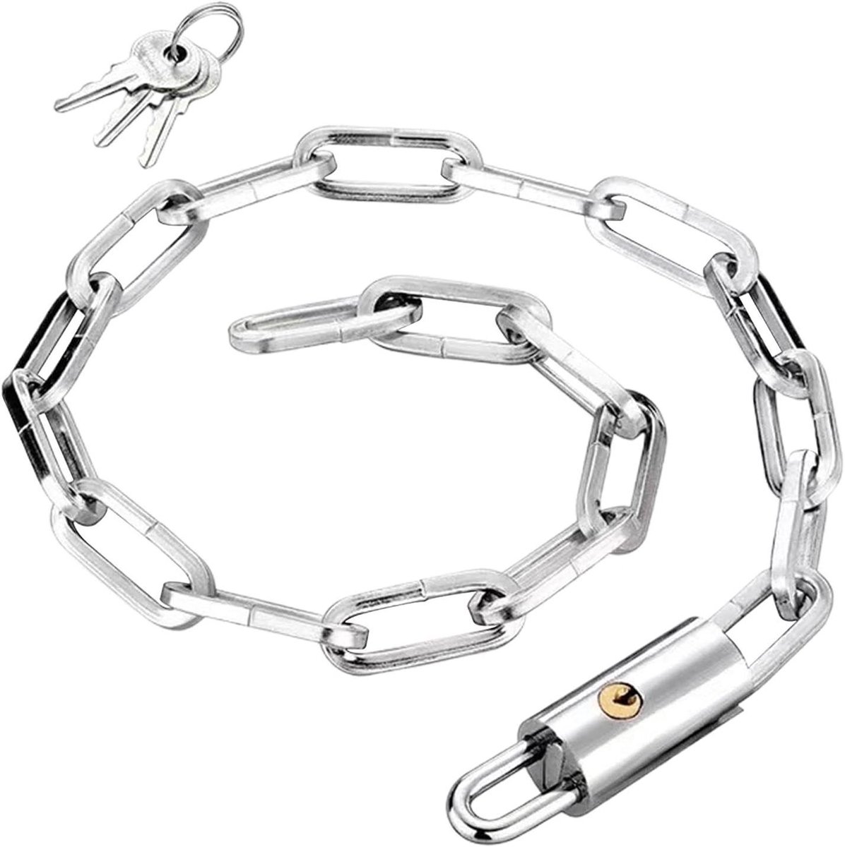Fiets Ketting - Beveiligingsslot - Diefstal Voorkomen - Extra Lange Staalkabel - 60 cm - Zwart