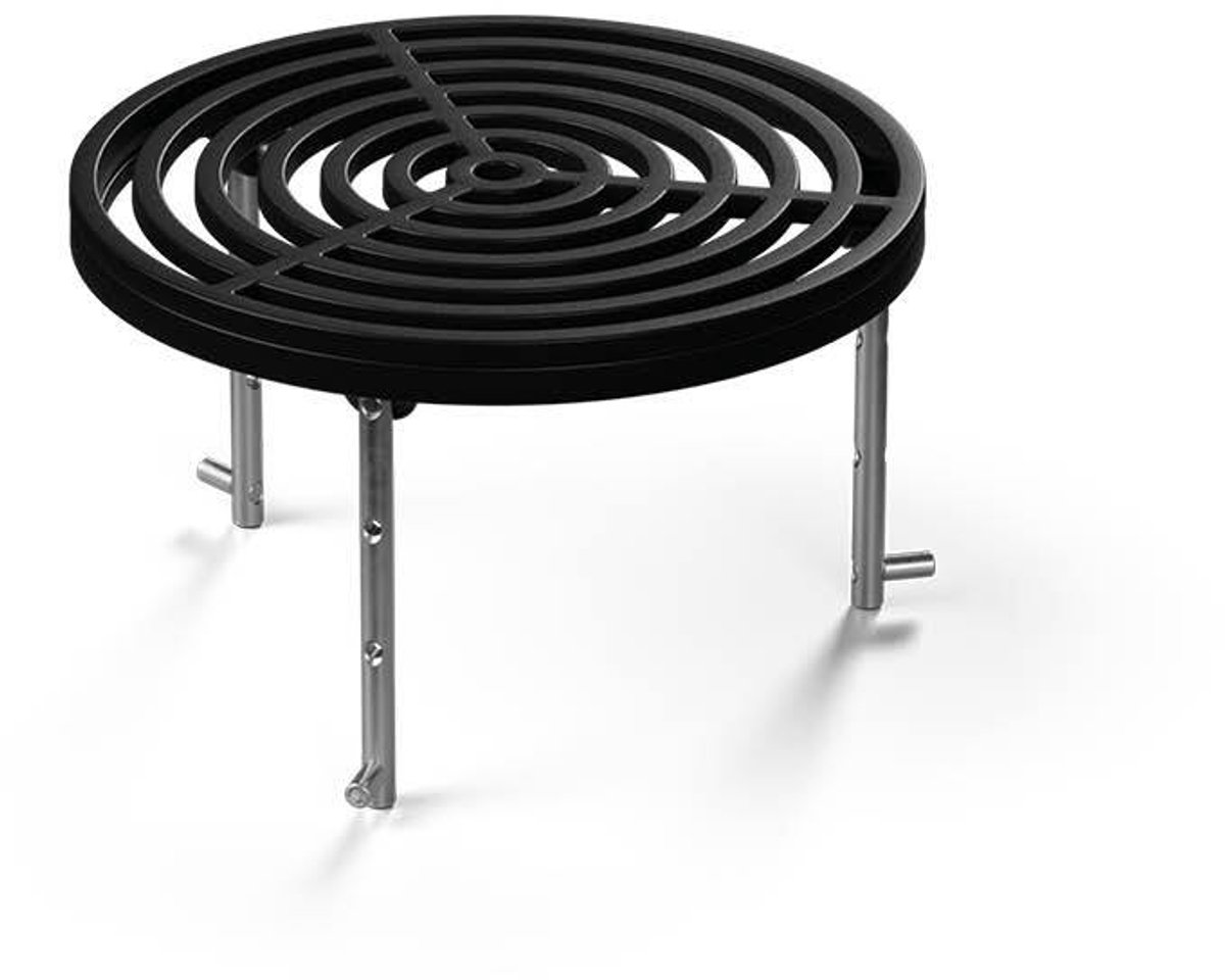 Höfats - Bowl 57 Sear Grate Grillrooster op Verstelbare Poten met Handvat - Gietijzer - Zwart