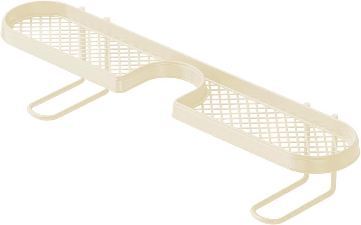 Kraan Organizer - Zeepbakje Plank - Keuken Badkamer - Waterafvoer Ontwerp - 125 x 50 mm - Romig