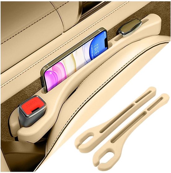 Autostoel Spleetvuller Organizer met Telefoonhouder - 2 Stuks Auto Accessoires voor Veiligheid en Gemak