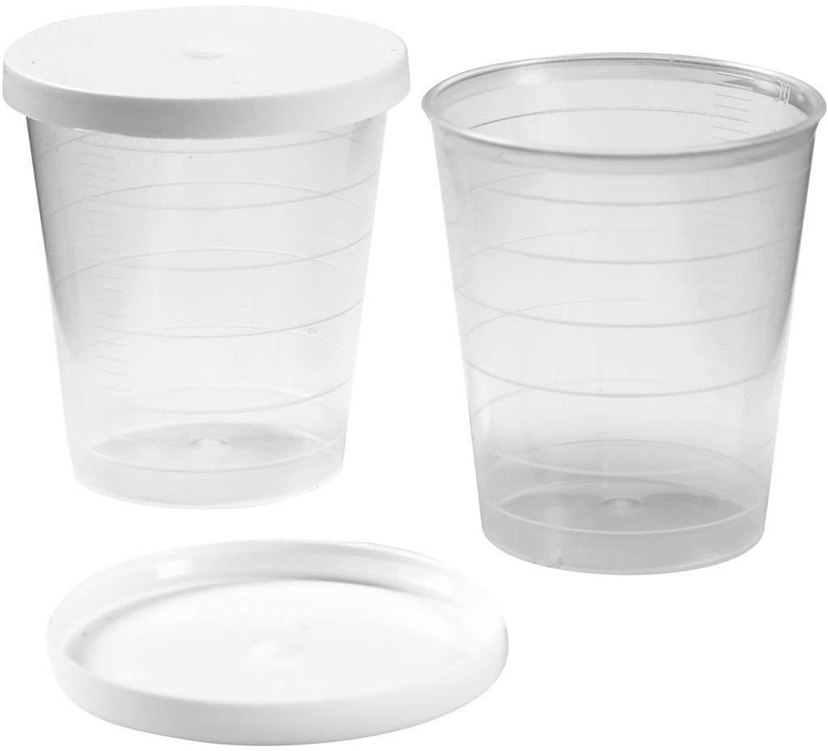 Mini Bekers - Kleine Glazen - Feestelijke Serveertips - Met Deksel - 30 ml - Zwart