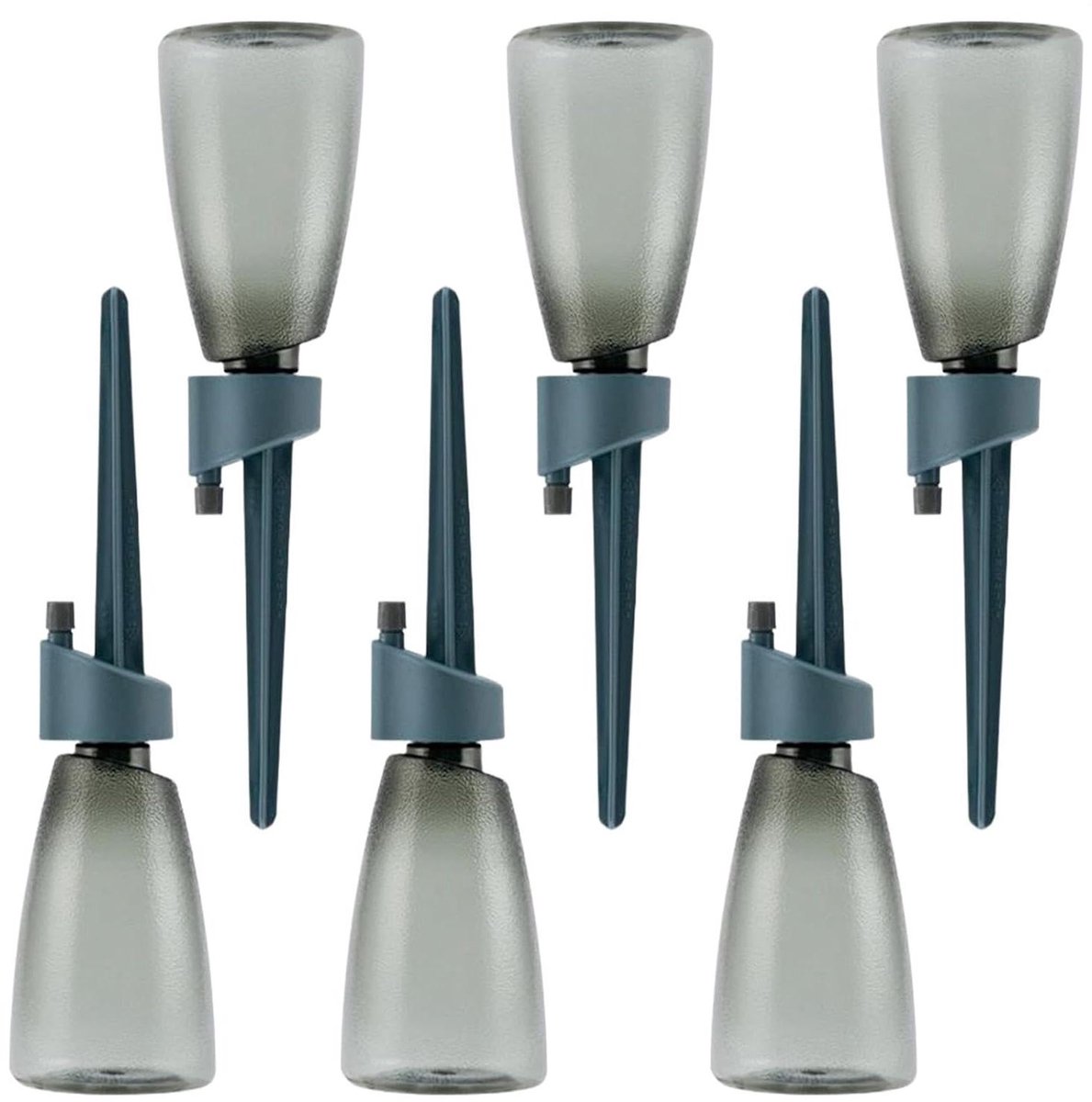 Planten watergeef spikes - Irrigatie druppelaars - Planten automatisch water geven - Regelbaar ventiel - 6 stuks - Groen