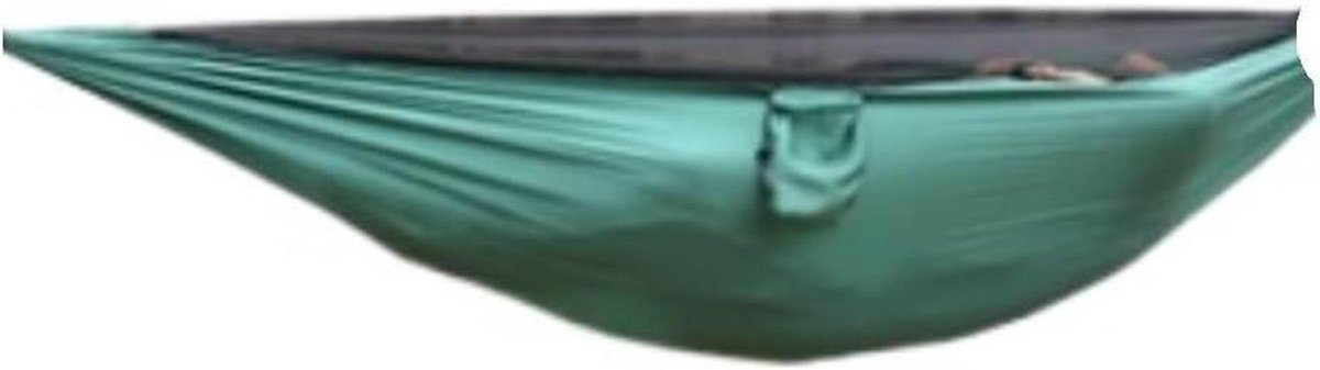 Nylon Hangmat - Kampeerhangmat Muskietennet - Ontspannen Buiten - Automatisch Openend - 1.2kg - Groen