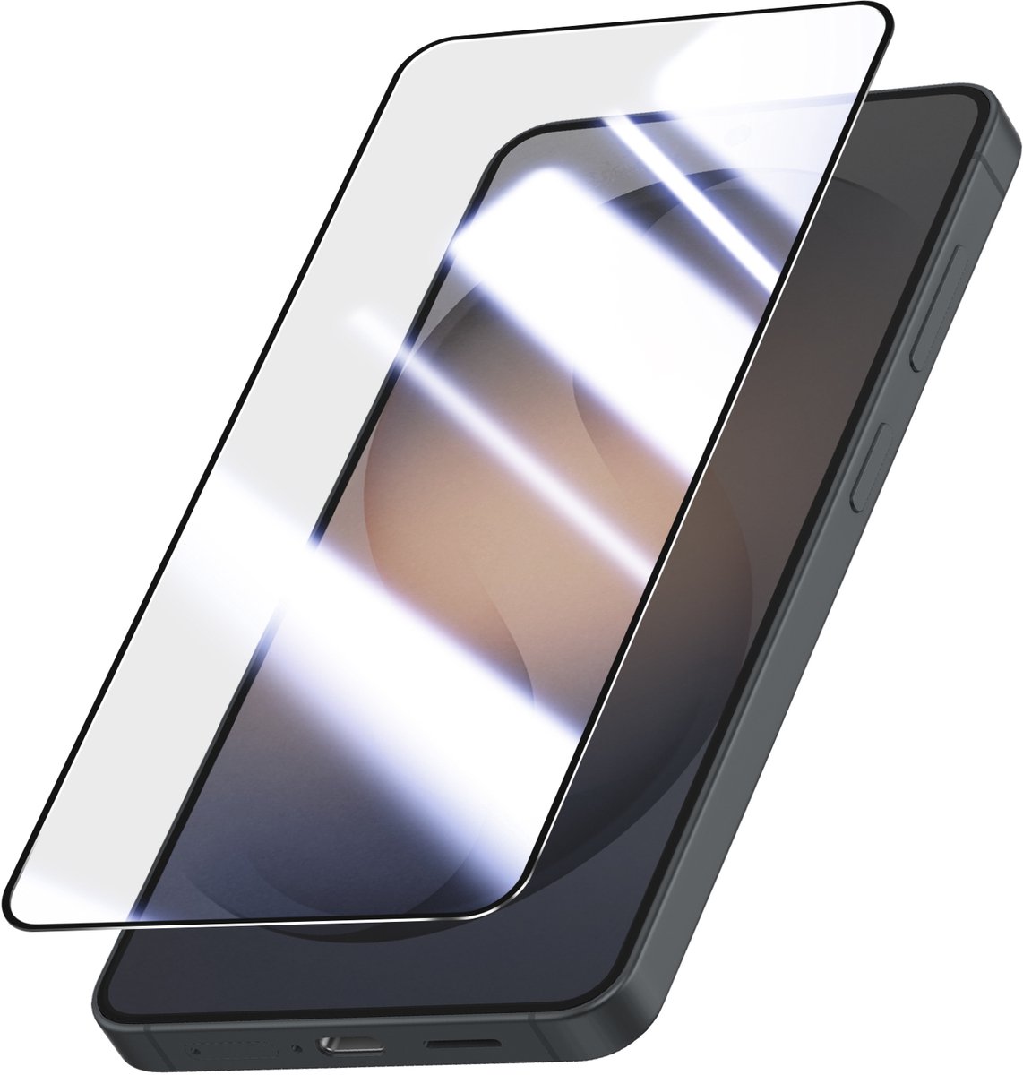 Avizar Protection d'Écran pour Geschikt voor Samsung Galaxy S26 Plus Conception Hybride Full Glue 5D, Transparant