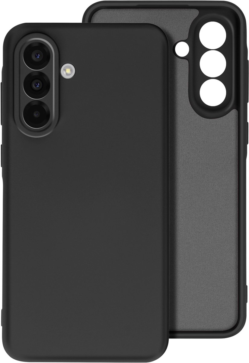 Avizar Hoesje Geschikt voor Galaxy A56 Fast Cover Shokbestendig Soft Touch, Zwart