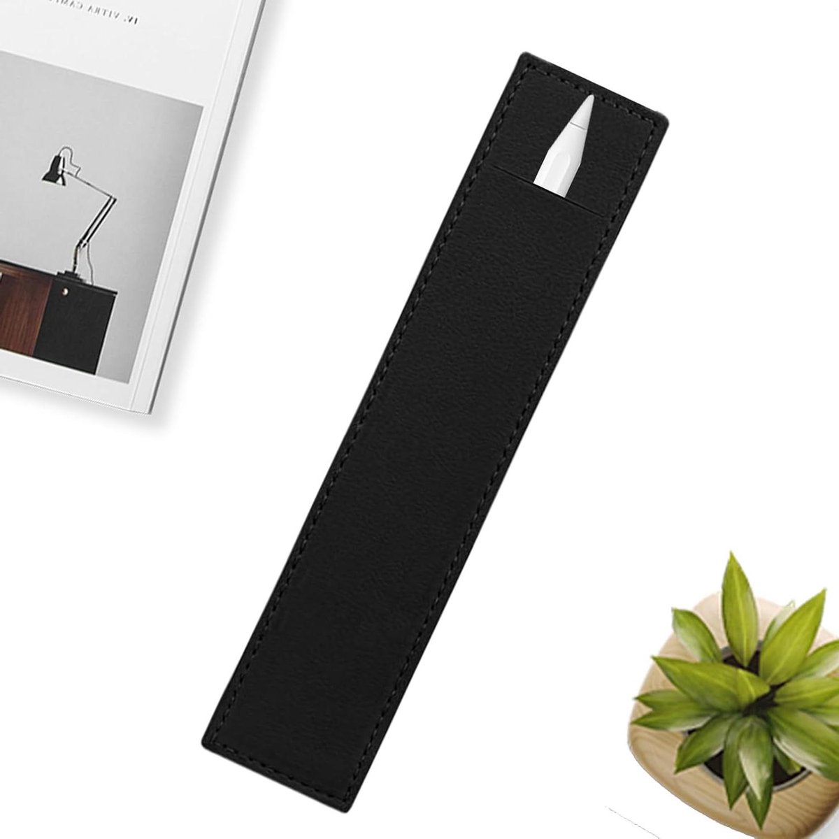 Penhouder Tablet - Pen Organizer - Notities Maken - Verstelbare Band - 3.5 x 16.5 cm - Zwart