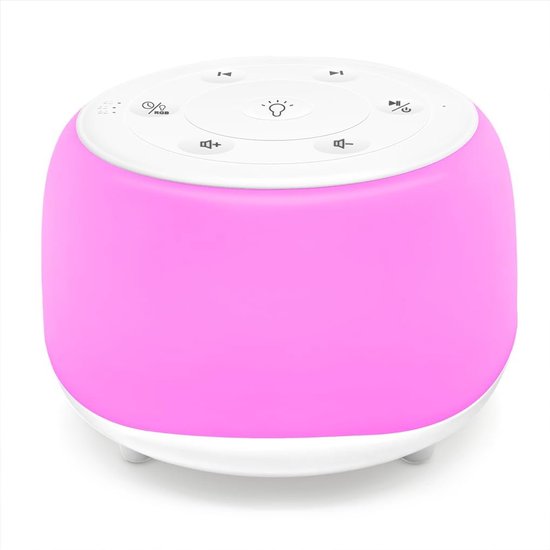 Geluidenmachine Baby - Slaap Geluiden - Rustgevende Sfeer - 34 Natuurlijke Geluiden - 10x10x10 cm - Wit — afbeelding 3