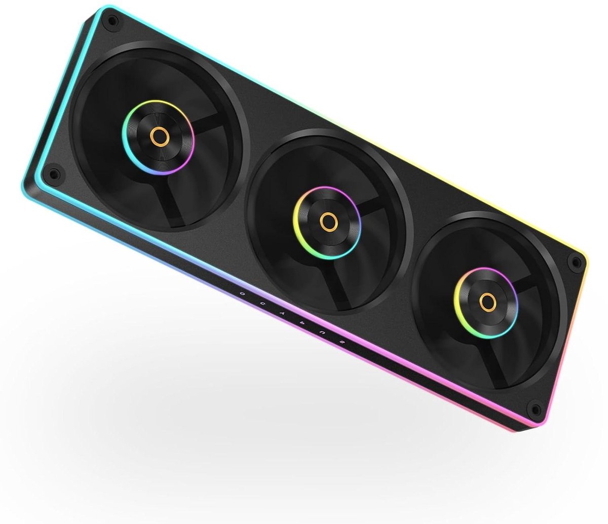 PC Ventilatoren - Computer Koeling - Stille Luchtstroom - 360° Frame Verlichting - 360mm - Zwart
