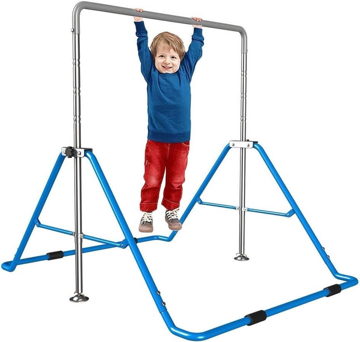 Gymnastiek Balk - Oefenbalk Kinderen - Thuis Trainen - Inklapbaar Verstelbaar - 35-51 Inch - Blauw