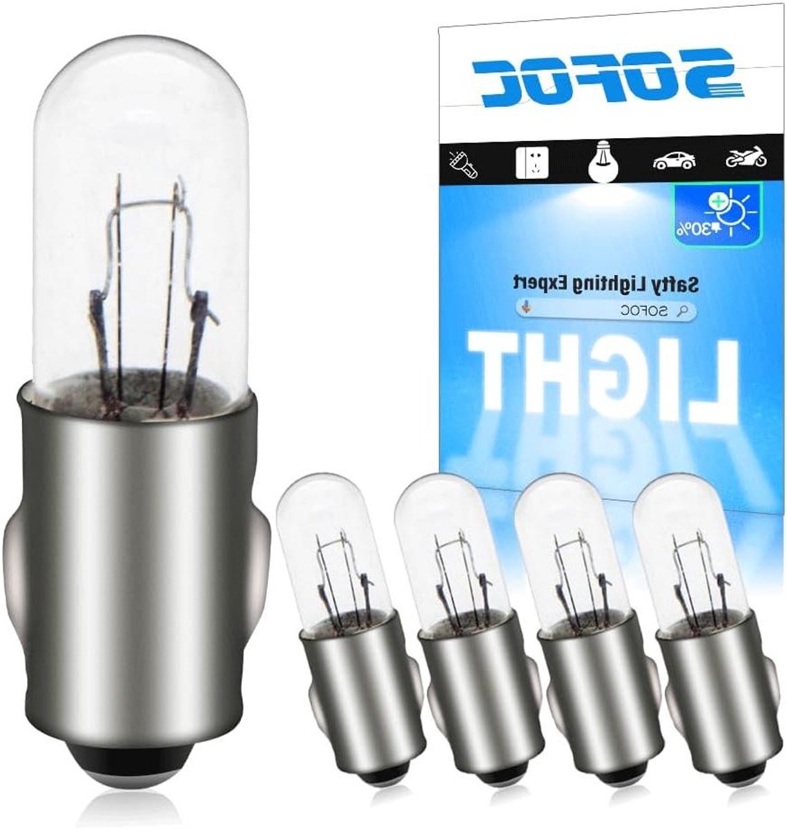 Halogeen Lampen - Binnenlampen Dashboard - Interieur Verlichting - Directe Vervanging - 5 Stuks - Warmwit