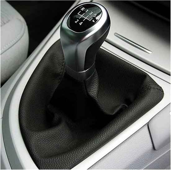 Versnellingspook Knop - Handgeschakelde Pook - Auto Interieur - Ergonomisch R-vormig - 6 Snelheden - Zwart Zilver — afbeelding 2