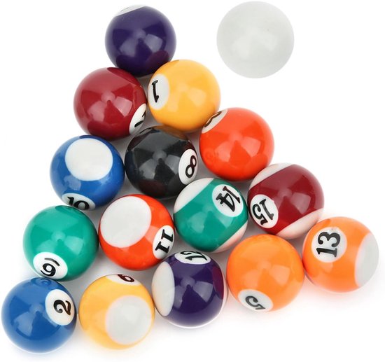 Hars Biljartballen - Mini Poolballen - Recreatiespellen - Compleet Set - 32 Mm - Multicolor — afbeelding 4