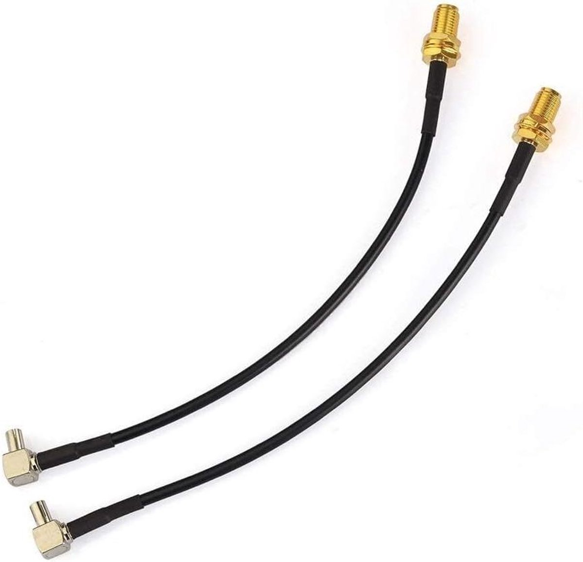Antenne Adapter - Verlengkabel - Signaal Versterken - Rechthoekige Hoek - 15 cm - Zwart