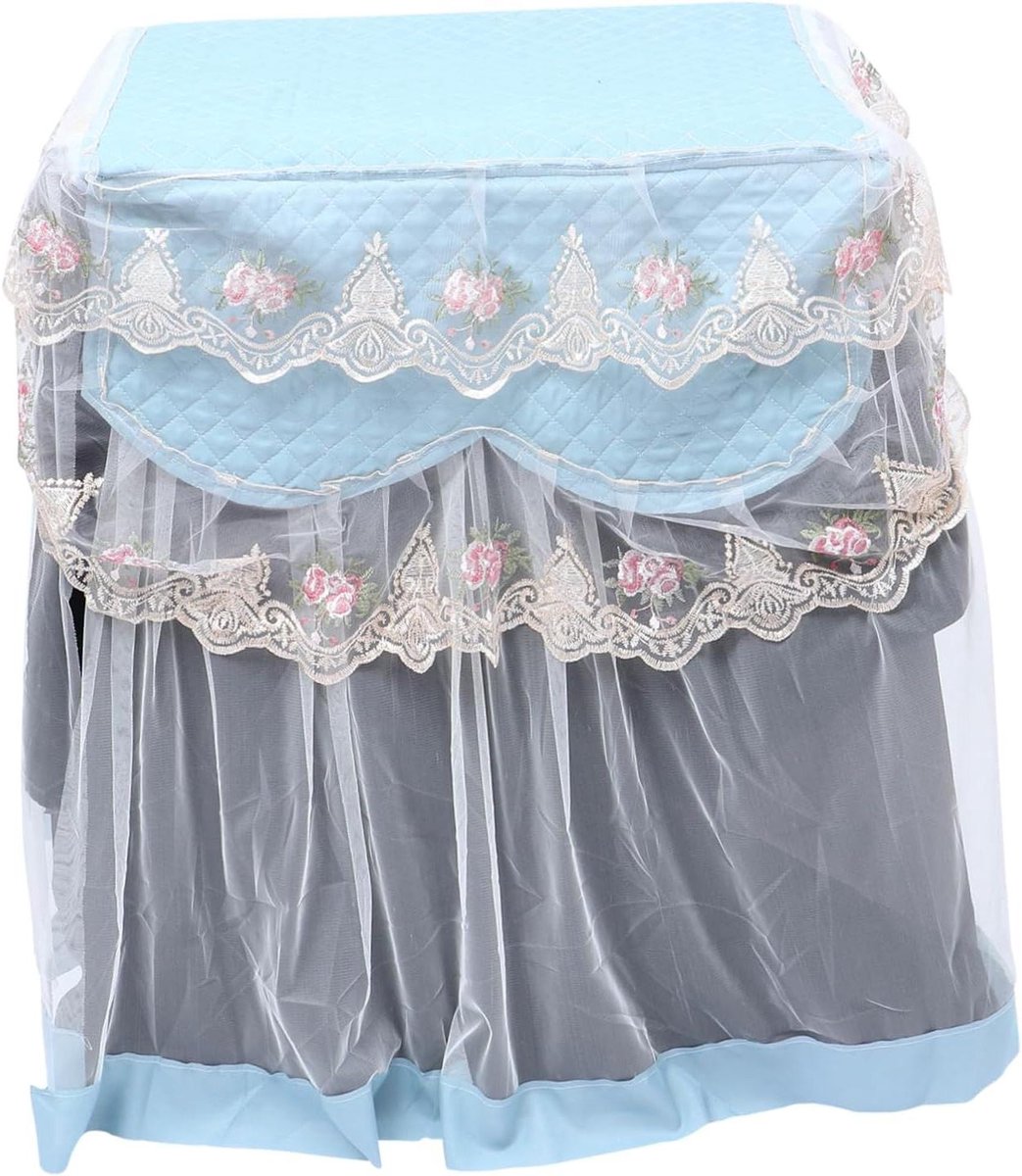 Wasmachinehoes - Drogerhoes - Apparaten Beschermen - Decoratief Kant - 60x60x85 cm - Blauw