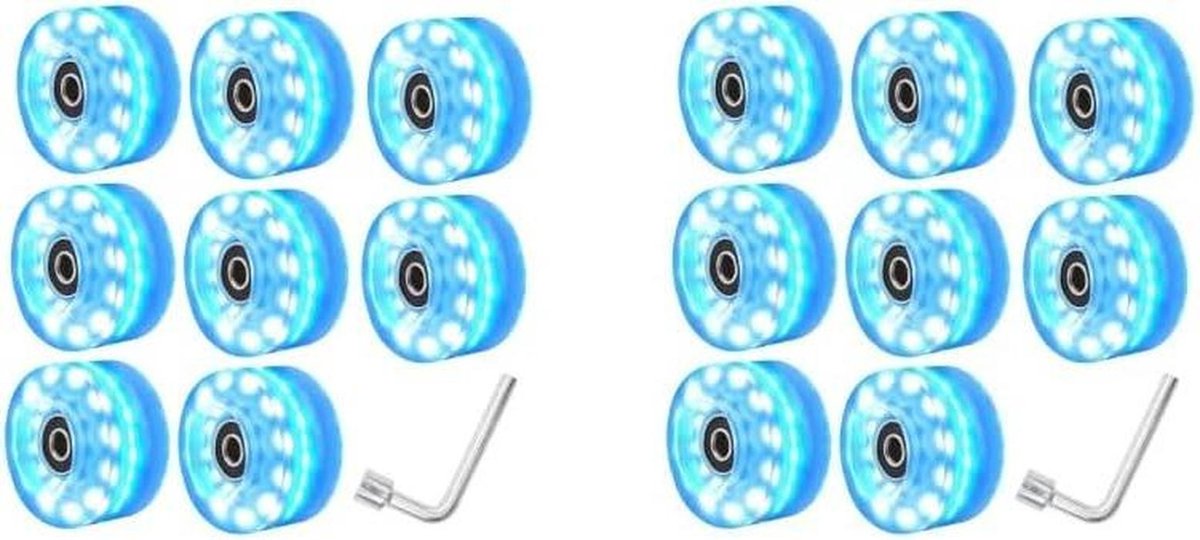 Lichtgevende Wielen Rolschaats Onderdelen Schaatsplezier Vergroten Zes Lichten Per Wiel Diameter 58mm